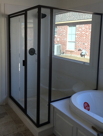 Gendusa Glass Works Framed Glass Shower Enclosure