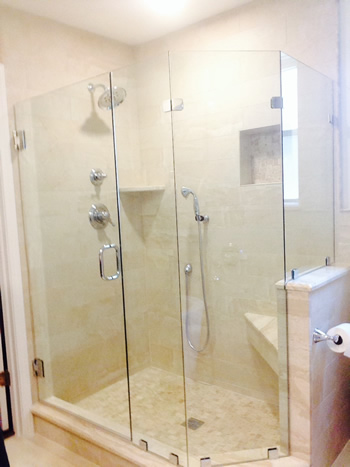 Gendusa Glass Works Frameless Glass Shower Enclosure